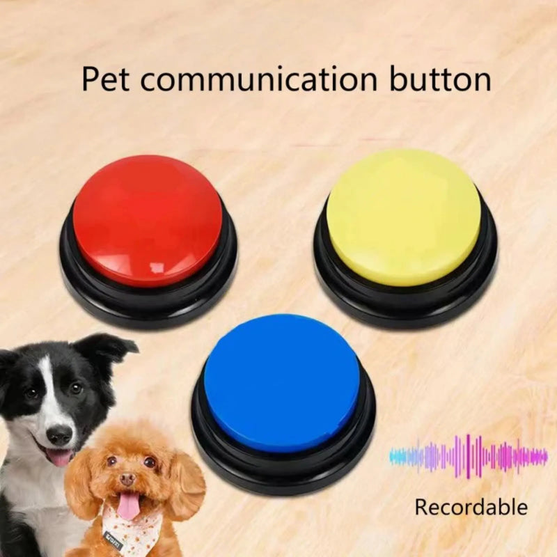 Botões de Comunicação para Cães - Botão de Gravação de Voz para Treinamento, Buzzer com Reprodução de 30 Segundos, Presente Divertido para Falar