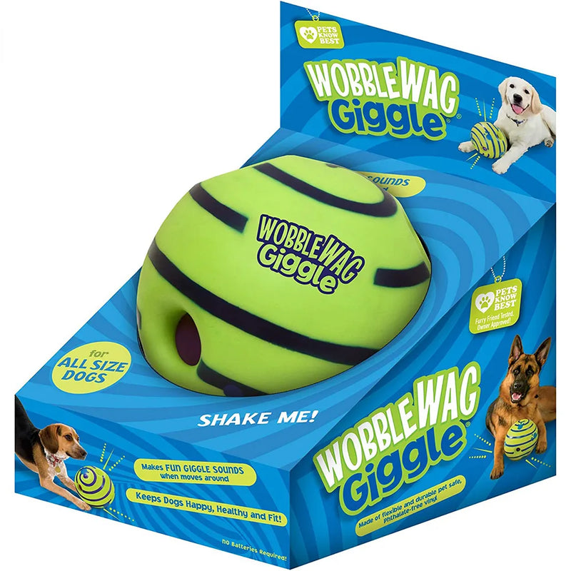 Bola Interativa Wobble Wag Giggle Glow - Sons Divertidos de Risadas ao Rolar ou Sacudir.