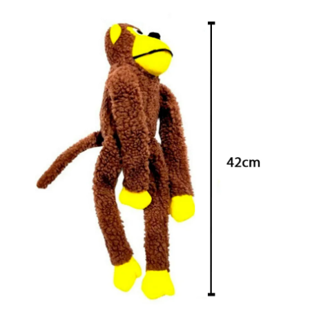 Mordedor Macaco de Pelúcia Brinquedo Interativo com som